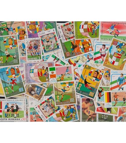Prophila Collection: 50 Verschiedene Fußball-Briefmarken – Sammler-Motive