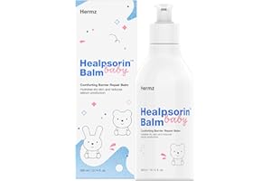 HERMZ LABORATORIES Healpsorin Baby Balm: Eczema & Cradle Cap Balm with Ceramide Blend, Comfrey Root, Prebiotics & Provitamin B5 - Dry Skin Cream Soothes Sensitive Skin, Loosens Skin Flakes and Helps Skin Regeneration