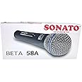 SONATO Beta 58A Dynamic Vocal Microphone, Wired, Karaoke, Handheld, 3.5m Cable