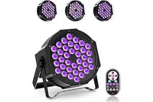 Erreyht UV Black Par Lights for Glow Party, 36 LED UV Light with Remote Control DMX512 Stage Strobe Lighting for DJ KTV Disco Bar Band Christmas Halloween Wedding