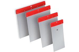 HELPMATE - Malerspachtel aus Edelstahl - 4-teiliger Flächenspachtelsatz für präzises Arbeiten - Karosseriespachtel