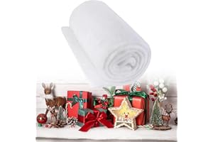 AIXIMA Rollo de Manta de Nieve navideña (90 x 240 cm) Manta De Nieve Navideña,Nieve Artificial,Decoraciones Nevadas De Navidad,Manta De Nieve Falsa Gruesa para Decoración De Fiesta De Fondo