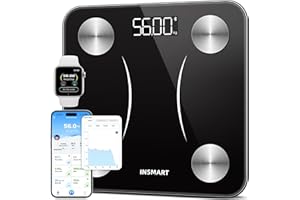 Bluetooth Body Fat Scales, INSMART Smart Digital Bathroom Weight Weighing Scales for Body Composition Analyzer with Smart APP, Body Composition Fitbit Scales for Fitness (ST/LB/KG)