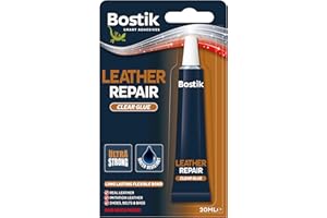Bostik Leather Repair Glue Clear - 20ml Tube - Extra Strong Quick Drying - Flexible Bond - Water Resistant
