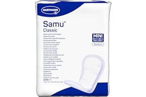 ‎SAMU Samu Classic Mini - weiche Wöchnerinnen-Vorlagen für zuverlässigen Schutz nach der Geburt, hautfreundlich und schnell absorbierend, ohne Folie, 1x20 Stück