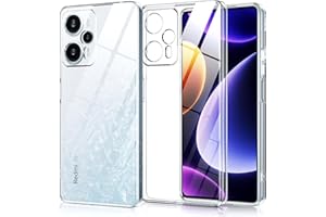 LeYi Etui do Xiaomi Poco F5 5G/Redmi Note 12 Turbo 5G, Crystal Clear Case Elastyczne Cienkie Miękkie TPU Silikonowe Etui Smukłe, Nie Żółknie Odporny na zarysowania Pokrowiec Anti-Shock Cover,