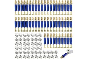 PHIEZC Connecteurs de meubles excentriques 50 pièces, connecteurs de meubles, connecteurs d'armoire, vis de meubles, avec came excentrique à vis et goupille d'assemblage de boulon M6 * 40MM