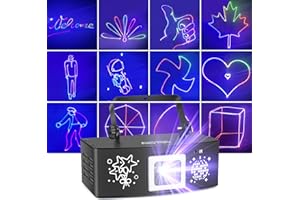 LITTLEBOYNY Luce da discoteca, T01, 3D RGB animazione, luce per feste, DMX 512, con telecomando, musica, suono attivato, DJ discoteca, luci per Halloween, compleanno, feste, bar, discoteca, KTV