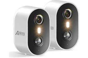 ANRAN 2 Pack Security Cameras Wireless Outdoor, 2K WiFi Surveillance Camera for Home Security, Battery Powered Cameras with Spotlight, Motion Detection, Color Night Vision, Works with Alexa, SD/Cloud