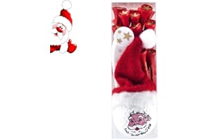 SPORTIQUES Golfgeschenk / Weihnachtsgeschenk: Golfball SANTA / NIKOLAUS mit Weihnachtsmütze und Weihnachtstees im Christmas-Design
