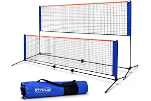 Oypla 3m/4m/5m Adjustable Foldable Badminton Tennis Volleyball Net