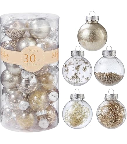 Kesote Bolas De Navidad De Oro Rosa, 24 Bolas De Navidad, Decoración Navideña, Para Fiestas Navideñas