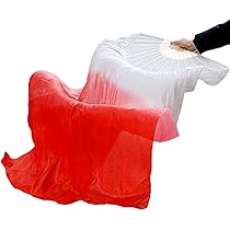 CLISPEED Bauchtanzfächer Set - 10 Stück Bambus Fächer Mit Farbverlauf Für Tanzshows