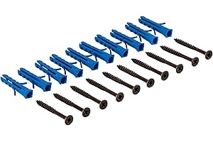 Gedotec Screw set for perforated and drilled transition profiles and end profile made of aluminium, screws with dowels for floor mounting, steel bronze, 1 set - mounting material for screwing.
