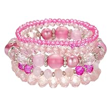 Bracciale Boho In Pelle Leopardata Fesciory - Multistrato Con Perle E Cristalli - Lunghezza 38 Cm, Fatto A Mano, Regalo Perfetto Per Donna