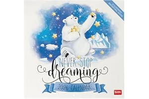 Legami - Calendario da Parete 2026, Aphorisms, Calendario da Muro Grande, 12 Mesi e Planner Annuale, in 6 Lingue, Spazio per Note, Segni Zodiacali, Festività Internazionali, 30 x 29 cm