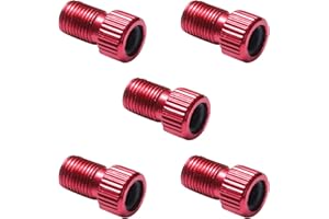 Bynccea Bicycle Presta Valve Adapter,Bike Presta to Schrader Convert French/UK to US,Inflate Tire Using Standard Pump or Air Compressor (Pack of 5)