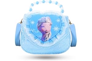 WIRHAUT Kinderhandtasche Mädchen Tasche Kinderhandtasche Mädchen Frozen Thema Kinder Umhängetasche, Handtasche Klein mit Verstellbarem Gurt, Eiskönigin Prinzessin Schulrucksack Cartoon Schulter-Tasche