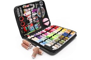 SumDirect Premium Sewing Supplies Kit, 229 Pcs Professional Sewing Kit with Case, Travel Sewing Set with Scissors, Threads, Needles Etc for Beginner, Travel, Adults, DIY and Emergency Use (Large)