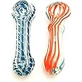 METIER Glass Mini Bong Pipe Inside Out Glass Smoking Pipe Size 3.5 Inch Assorted Colour Combo Set Pack of 2