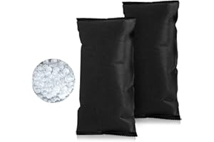 OMECO Entfeuchter Auto Kissen 1000g Wiederverwendung Silica Gel Luftentfeuchter Granulat Pack,Gegen Feuchtigkeit und Nebel im Auto,Beseitigen Sie unangenehme Gerüche für Keller,Schränke,Auto 2x500g