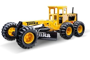 Tonka 06129 Steel Classics Road Grader, Kids Construction Toys for Boys and Girls, Vehicle Toys for Creative Play, Toy Trucks for Children Aged 3 +, Yellow &