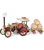 ROKR Locomotief houten modelbouwset voor volwassenen, locomotief modelbouwpakket, kerstverjaardagscadeau voor tieners en volwassenen (Prime Steam Express