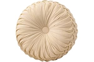 aromm Redondo Cojines para Silla Cojín del Asiento Espuma Viscoelástica Waschbar para Madera o Taburetes Metálicos Beige