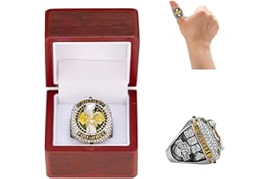 HYKJSHED Fantasy Football Championship Ring 2024 Fantasy Football Championship Ring FFL Champion Rings FFL Championship Trophy Souvenir Gifts for Fan Friends Ring Display Box