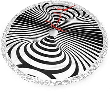 Immagini Di Natale Bianco E Nero.Wetg Gonna Astratta Per Albero Di Natale A Spirale Colore Bianco E Nero Nero 36 Amazon It Casa E Cucina