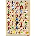 SIDAK Hindi Wooden Alphabets Educational Pegged Puzzle for Toddlers 3-5 Years Old | Hindi Varnmala Toys for Kids | Hindi Alphabets for Kids | Learning Wooden Puzzle Board for Kids (36 Pieces)