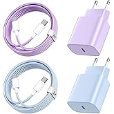 20W Fast Charging Charger for iPhone 17/16/15, PD3.0 USB C Plug 2Pack | 20W USB C Charger Fast Charging with 2M Type C Cable,