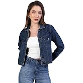 Urbano Fashion Women's Regular Fit Washed Full Sleeve Denim Jacket