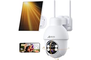 ANRAN 5MP Security Camera Outdoor Wireless with 360° View, Solar Security Camera Outdoor, Smart Siren/Spotlights, Two-way Talk, Humanoid Detection, Works with Alexa, Q3 Max White
