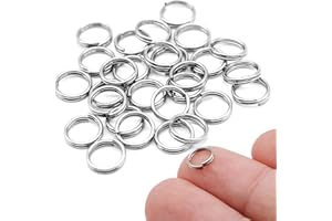 LIYANHU 200 Pcs Small Keyring, Small Split Metal Rings Keyrings Loop Necklace for Craft Making, Keys Organization, DIY Arts