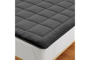 Autsel Surmatelas 140 x 200cm Couvre Matelas en Microfibre Extra Doux et Respirant Surmatelas avec Bon Soutien (Gris Clair)