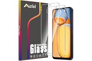 Aiziki Szklana folia ochronna na ekran do Xiaomi Redmi 13C/Poco C65, folia ze szkła hartowanego, ochrona przed uderzeniami, odporna na pękanie, odporna na zarysowania, przezroczysta HD, [2 sztuki]