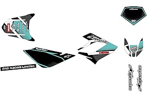 GRAPH COVER KIT DECO MOTOCROSS DERBI DRD 50 RACING COMICS TURQUOISE 2004-2009