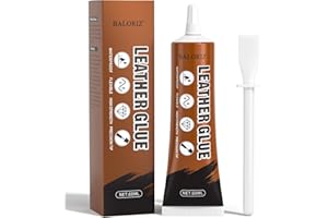 BALORIZ Leather Glue, 60g Leathers Repair Glue Adhesive for Purses, Car Seat, Shoes Bags, Sofa and Other Leather Crafts, Bonding Between Leathers