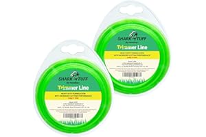 HOMEBAY Shark-Tuff® Pack of 2 - Universal Strimmer Wire 2mm x 20m Heavy Duty | Grass Trimmer Line Strimmer Cord | Suitable for All String Petrol & Electric Trimmers (Total 40m)
