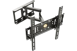 RICOO TV Wandhalterung Schwenkbar für 32-55 Zoll Fernseher Halterung Neigbar Schwenkarm S6144 Fernsehhalterung für Wand Flach Smart OLED Curved Wand-Halter Fernseh-Arm bis 50 Kg & VESA 400x400 mm