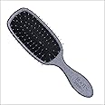 Roots - Zero Tangle Silver Rounded Ball Tip Bristles Rectangle Hair Brush - Unisex Eco-Friendly for All Hair Type - Detangling Hairbrush for Hair Growth and Scalp Massage - Pack of 1 - RZTR-SG