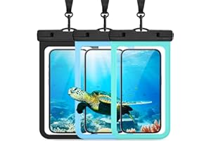 Razobws 3-Pack 8.3" Waterproof Phone Pouch, IPX8 Travel Essentials Accessories Water Proof Case for Swimming Holiday Vacation Beach Kayak, Dry Bag for iPhone 15 14 13 12 11 Plus Pro Max Galaxy