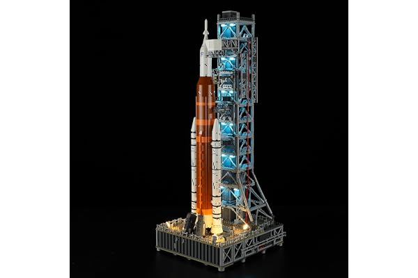 BRIKSMAX Kit d'éclairage 2.0 pour système NASA Artemis Space Launch - Kit d'éclairage LED innovant compatible avec Lego Icons Rocket 10341 - Non inclus