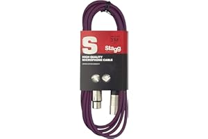 Stagg 3 m hochwertigen XLR-auf XLR-Stecker Mikrofon Kabel violett, 3m