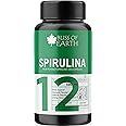 Bliss of Earth Organic Spirulina Powder Capsules 500mg Each Serving, 60 Veg Capsules, Green Superfood For Energy & Detox