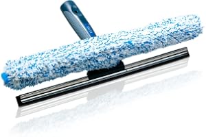 Putzen wie die Profis Window wiper and window squeegee as a combination set, DVN:5001 certified quality, wiping width 45 cm, 2-in-1, window cleaning set, incl. free sample professional glass cleaner