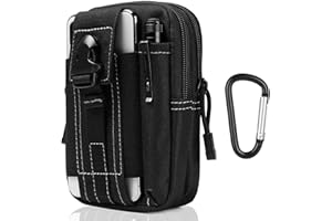 flintronic Tattico Marsupio Sportivo, 1000D Nylo Borsello Militare, Cintura Molle, per Campeggio Piccolo Strumento All'aperto Mobile Telefono(Con Moschettone)