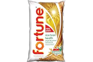 Fortune Rice Bran Health Oil, Cooking Oil for Healthier Heart, 1L Pouch