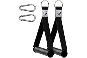 SLIM PANDA 2 PCS de Poignées de Résistance Poignée de Tirage Musculation Accessoire pour Machine Smith Bande de Résistance Multi Station